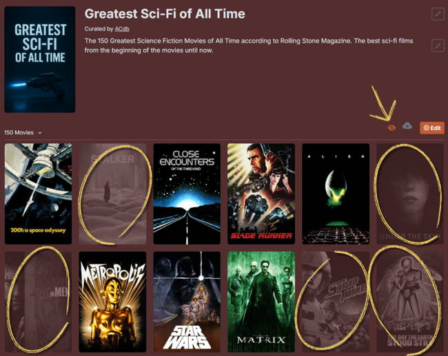 See which items are missing in Emby from the collection on ACdb.tv.